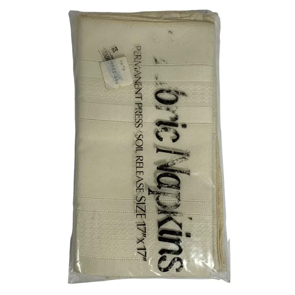 Set of 3 Vintage Trevira Fabric Napkins Four Packs 17